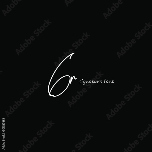Initial Letter Gr Logo - Handwritten Signature Logo