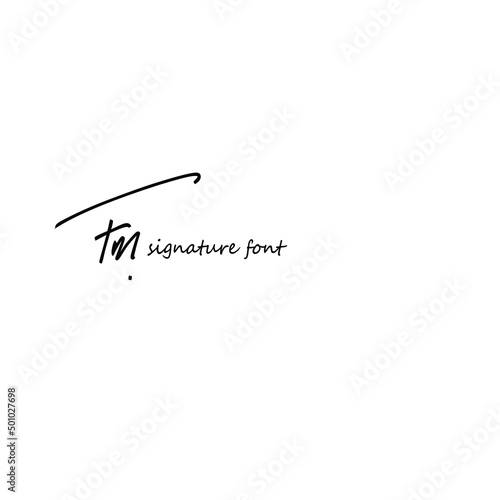 Initial Letter Fm Logo - Handwritten Signature Logo