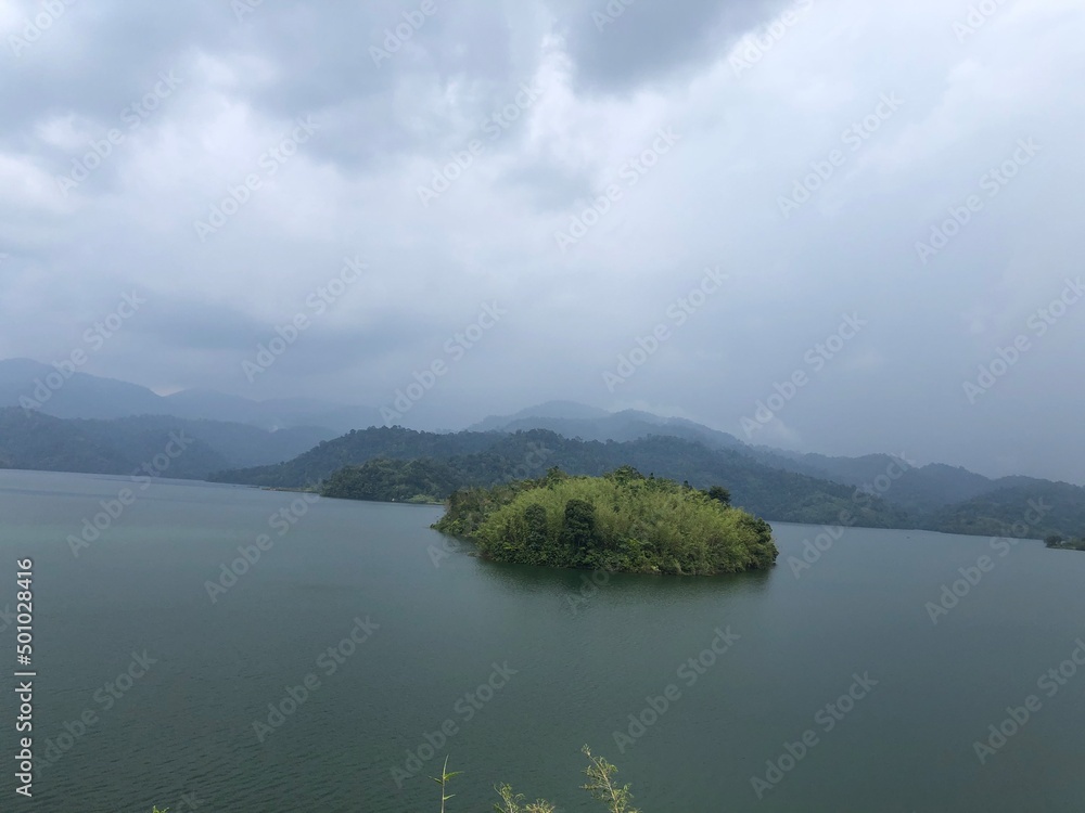 lake and mountains