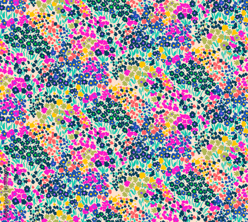 Floral liberty pattern. Small floral background for fashion, tapestries, prints. Modern floral design perfect for fashion and decoration