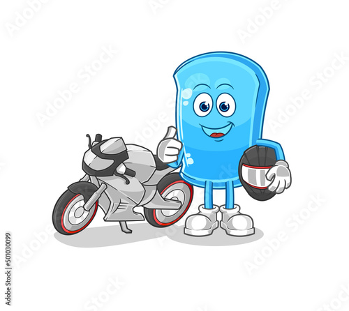 ski board racer character. cartoon mascot vector