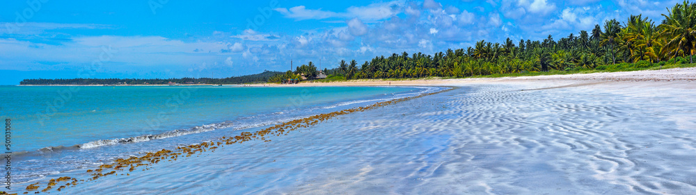 Angra de Ipioca Beach, a win beach and touristic hot spot at  South Litoral of Alagoas State. Brazil, Dec 2019