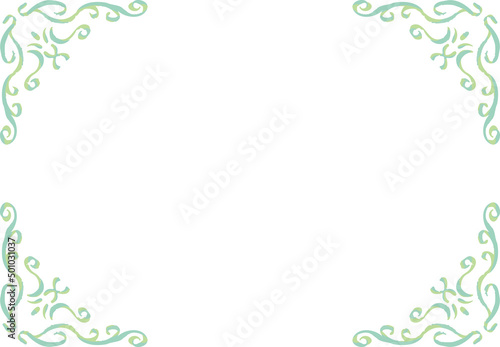 手描きのコーナー飾り