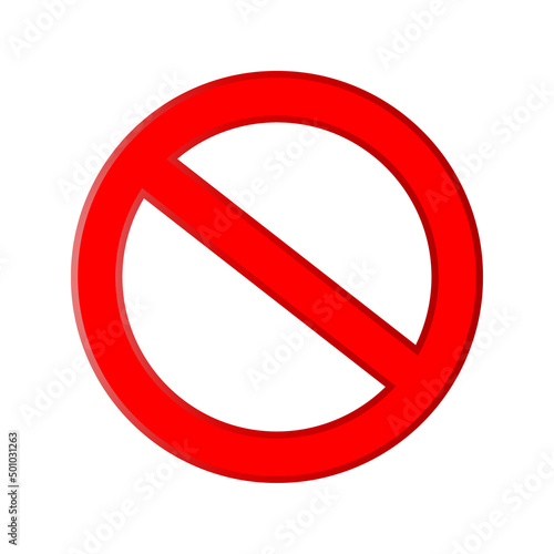 Free Download red no stop sign on white background. Sign forbidden. Icon symbol ban. Vector illustration. stock image.  - GFXLoad