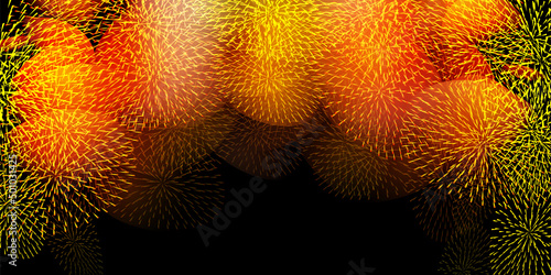 花火　夏祭り　夜空　背景