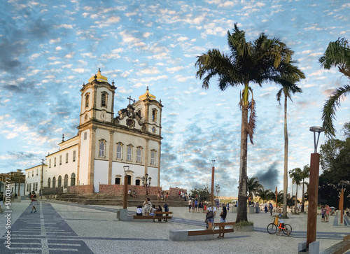 Panoramic view of famous Bonfim church  in Salvador Bahia Brazil photo