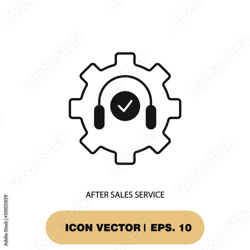 after sales service icons  symbol vector elements for infographic web