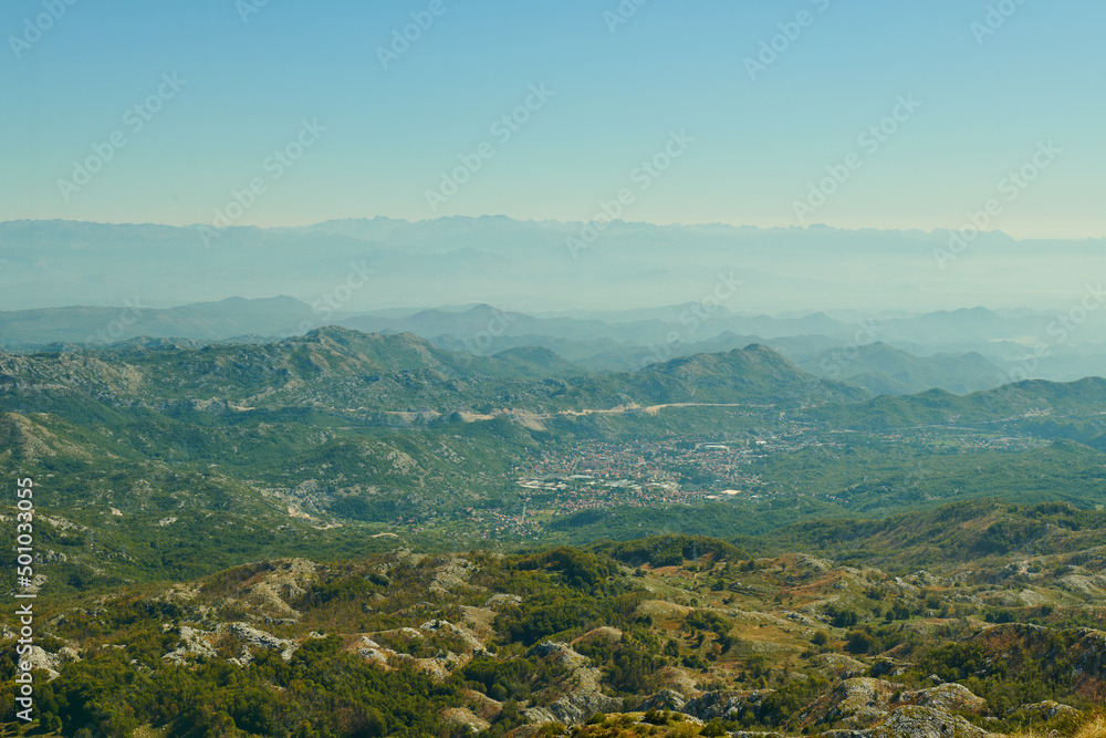 gorgeous scenery on the nature of Montenegro in summer