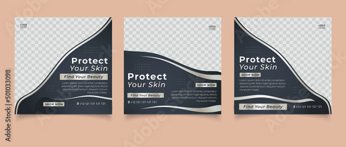 Skin care social media posts