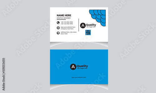 Multipurpose Corporate Business Card template size. Stationary Item. Clean And Modern Business card. 