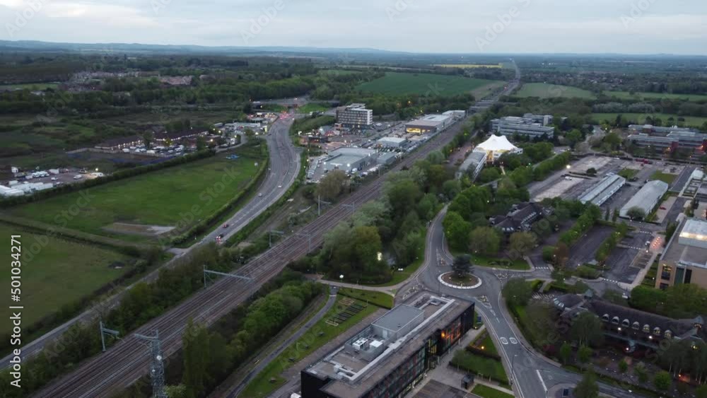 The business model in the UK with transport and a business park The business model in the UK with transport and a business park