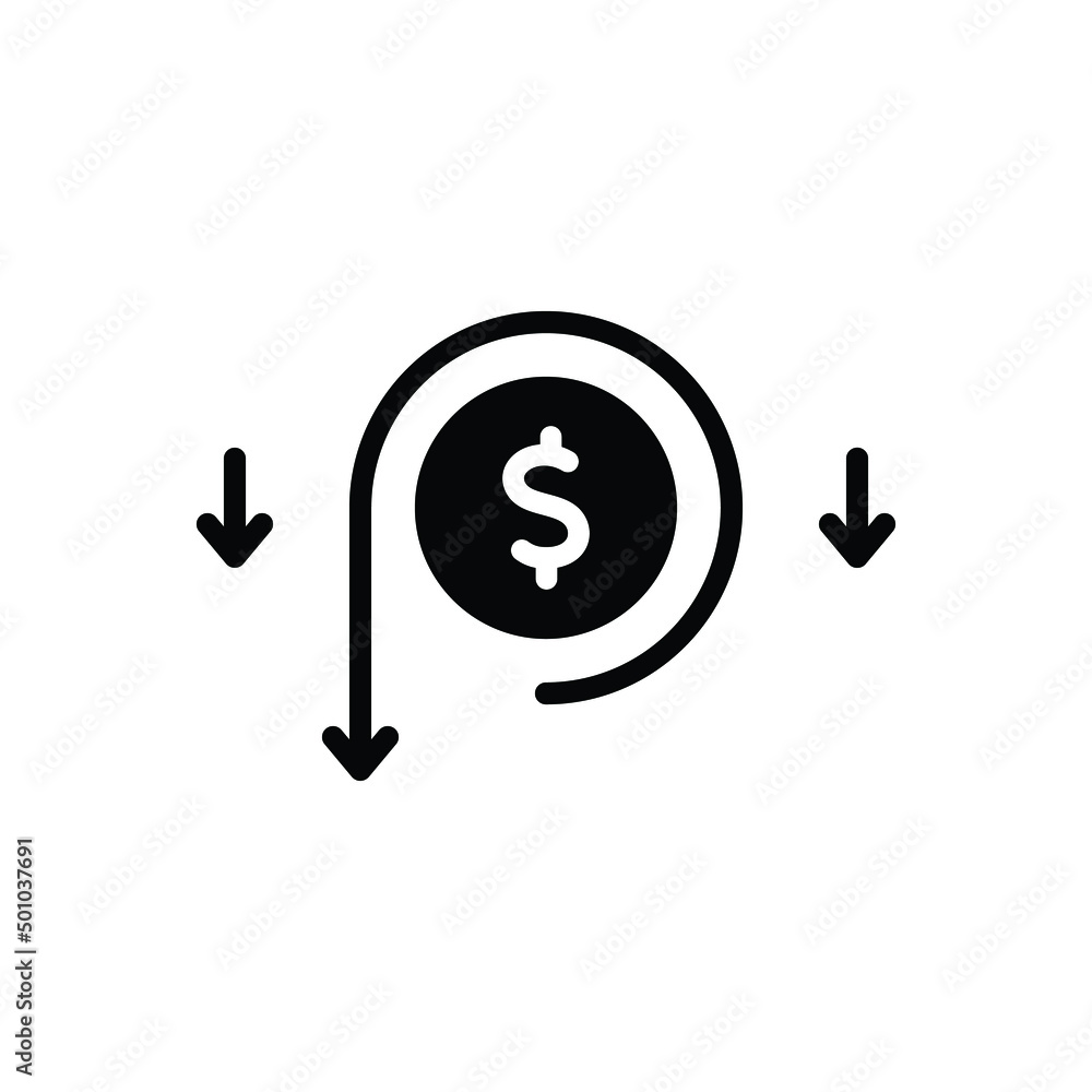 Black solid icon for reduction Black solid icon for reduction