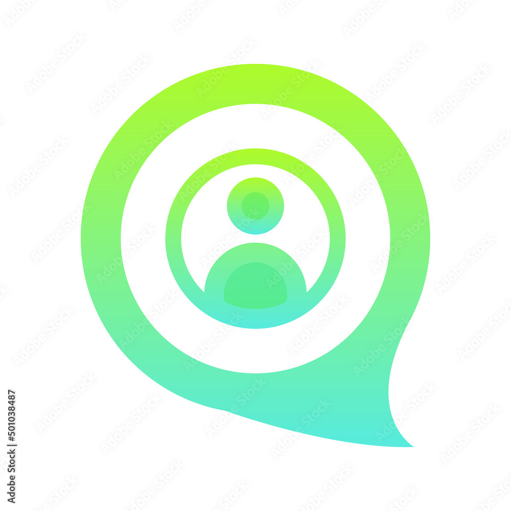profile chat gradient logo design template icon profile chat gradient logo design template icon