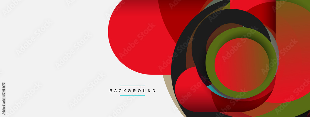 Circle and round shapes abstract background. Vector illustration for wallpaper banner background or landing page Circle and round shapes abstract background. Vector illustration for wallpaper banner background or landing page