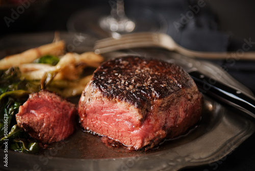 Aged Filet with Green Onions