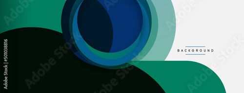 Creative geometric wallpaper. Minimal abstract background. Circles composition vector illustration for wallpaper banner background or landing page