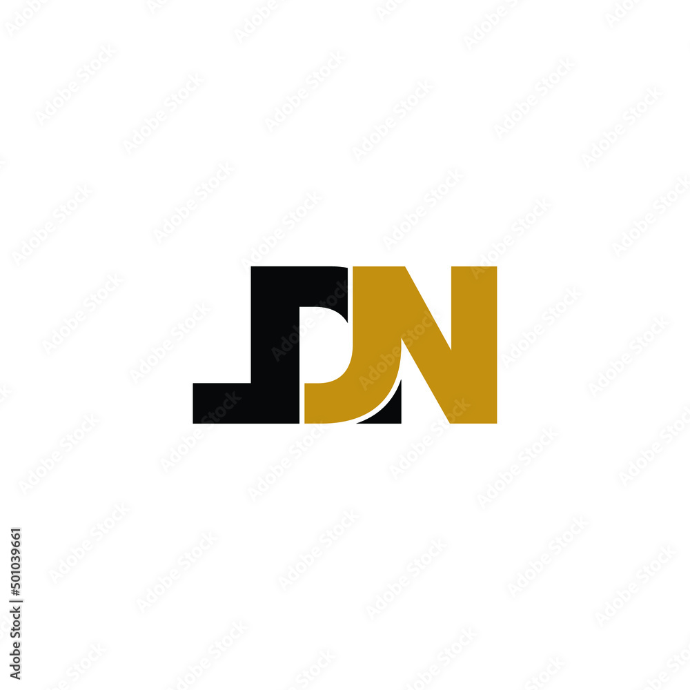 Obraz premium LDN letter monogram logo design vector