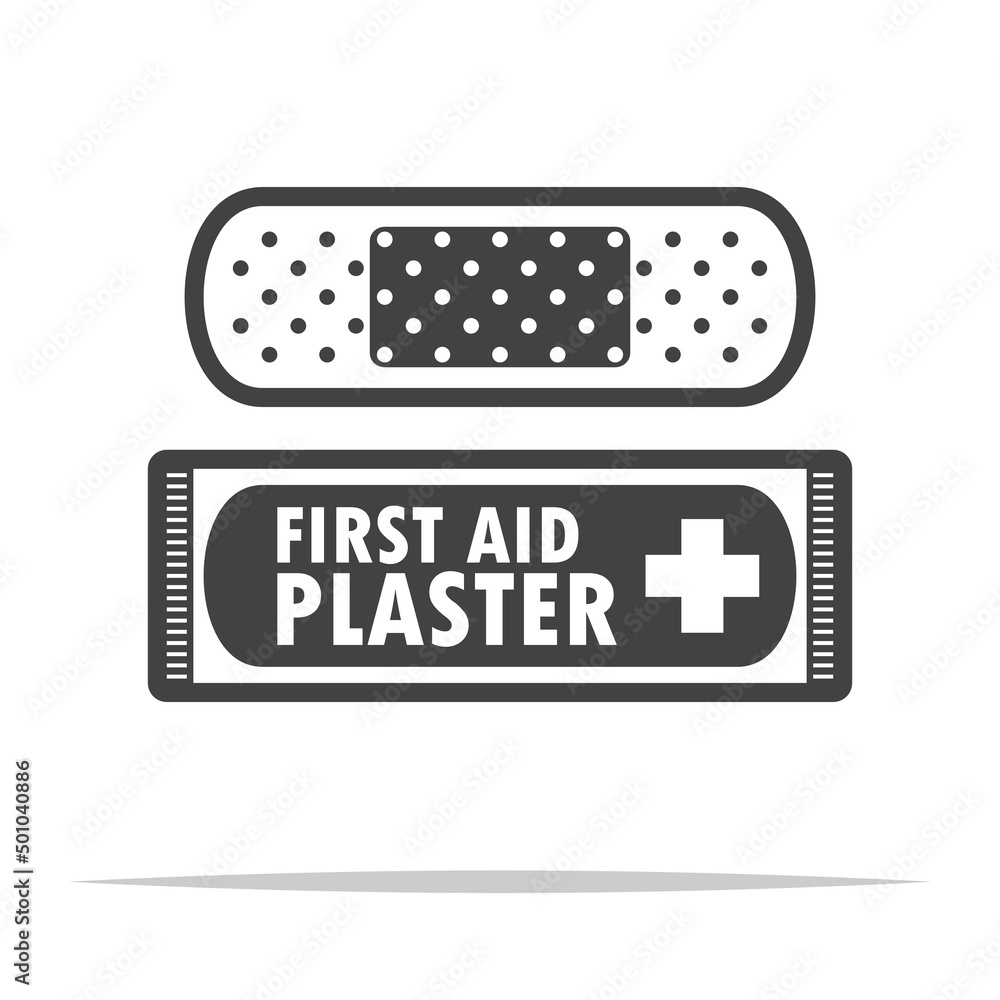 First aid plaster bandage icon vector isolated First aid plaster bandage icon vector isolated