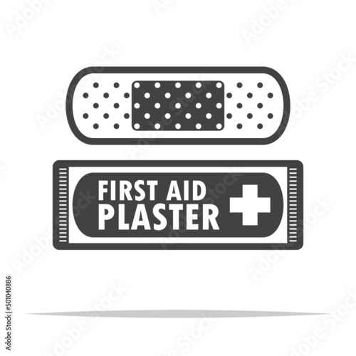 First aid plaster bandage icon vector isolated