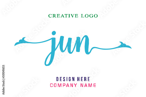 JUN  lettering logo is simple, easy to understand and authoritative