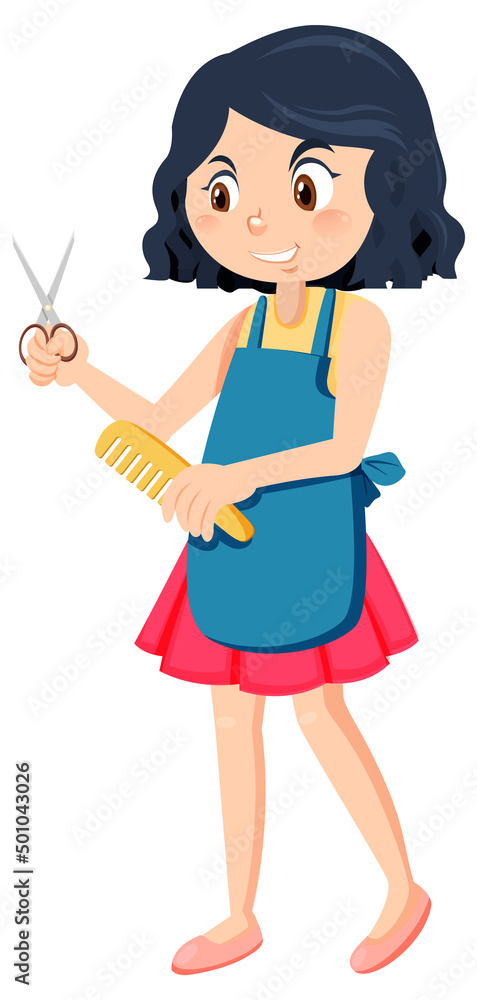 Woman hairdresser holding her tools Woman hairdresser holding her tools