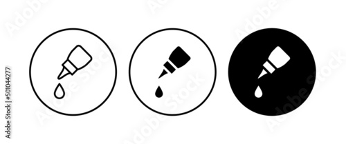 EYE DROP ICON , EYEDROPPER, Eye drops line icon. Nasal drops, medical, contact lenses