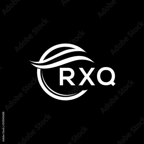 RXQ letter logo design on black background. RXQ  creative initials letter logo concept. RXQ letter design. © Faisal