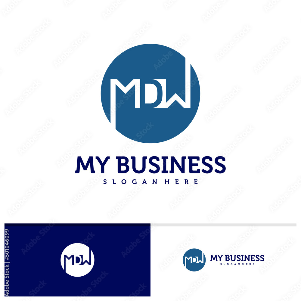 Initial M W D logo vector template, Creative M W D logo design concepts Initial M W D logo vector template, Creative M W D logo design concepts