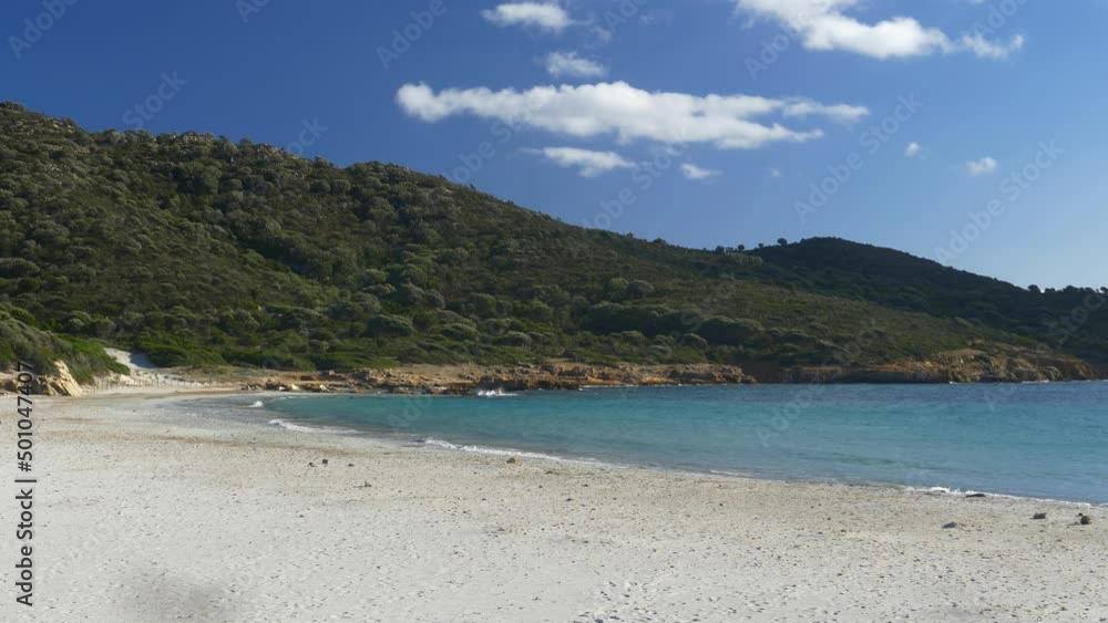 A beautiful deserted white sandy beach in Sardinia, A beautiful deserted white sandy beach in Sardinia,