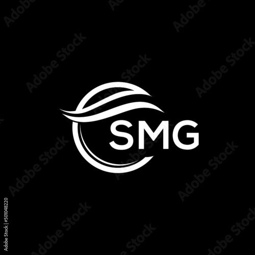 SMG letter logo design on black background. SMG   creative initials letter logo concept. SMG letter design.
 photo