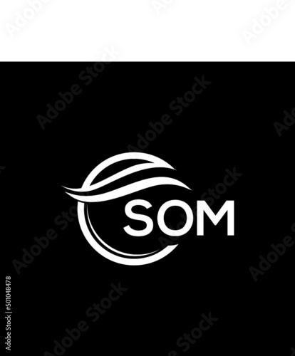 SOM letter logo design on black background. SOM  creative initials letter logo concept. SOM letter design.
