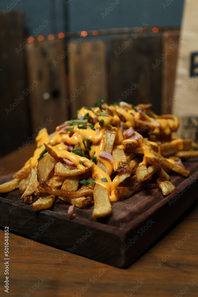 Fries with cheddar 