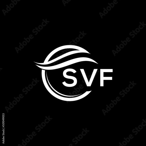 SVF letter logo design on black background. SVF  creative initials letter logo concept. SVF letter design.
 photo