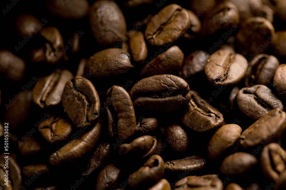 coffee beans in a sack on dark background, coffee beans in a sack on dark background,