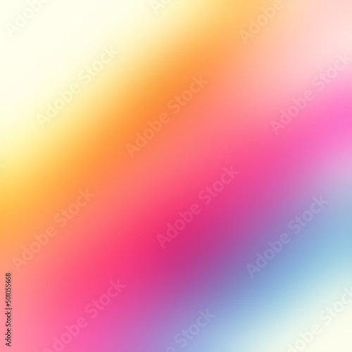 Yellow pink blue blurred stripes on white background. Formless watercolor strokes abstract pattern.