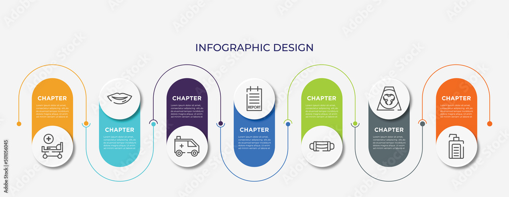 concept infographic design template. included hospital bed, lips, ambulance, report, sterile mask, contaminated, hand soap icons for abstract background. concept infographic design template. included hospital bed, lips, ambulance, report, sterile mask, contaminated, hand soap icons for abstract background.