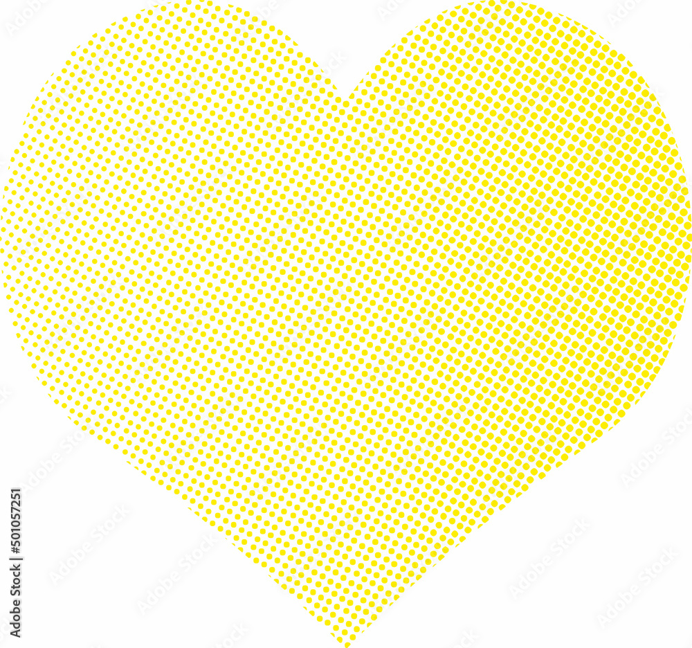 ハート ファンシー フレーム 背景 80年代 おしゃれ かわいい 水玉 シンプル 飾り イラスト 黄色 Stock Vector Adobe Stock