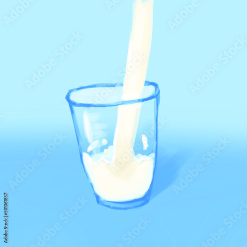 pouring milk into glass