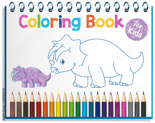 Coloring book worksheet for kids