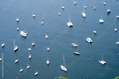 Yachts parked in Rio Bay