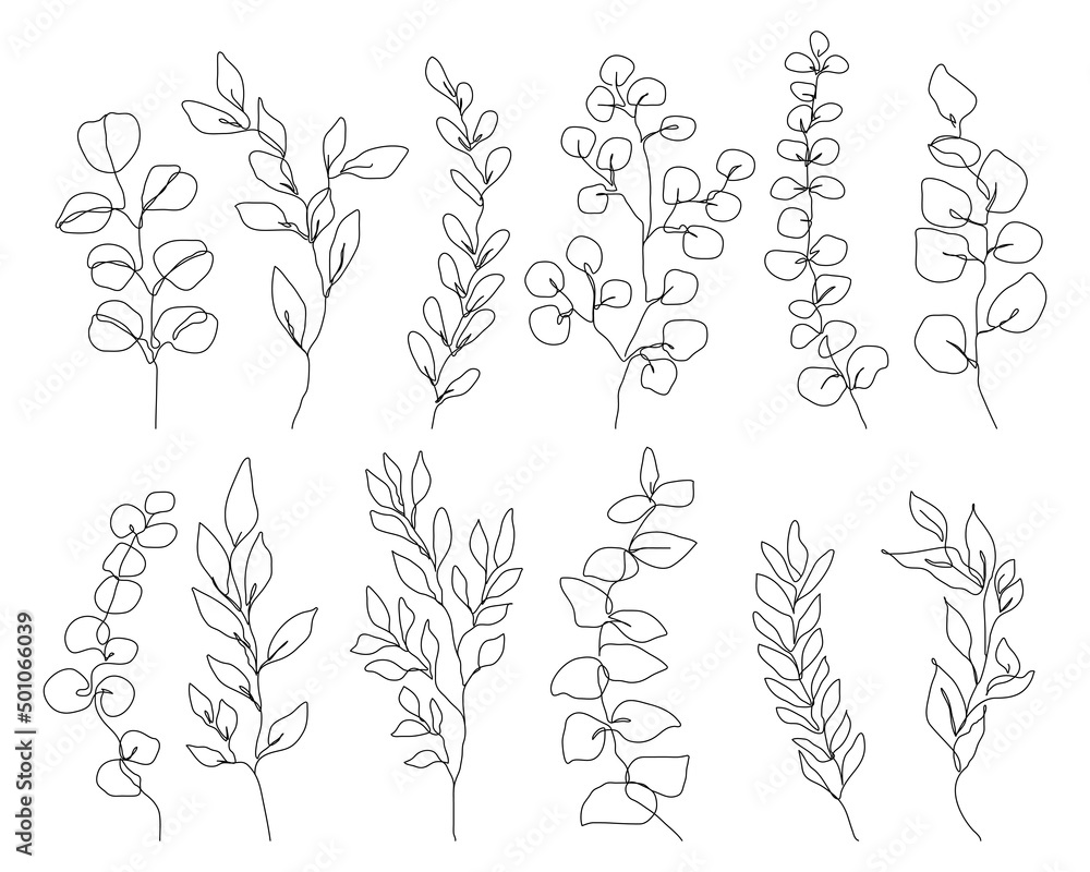 Continuous Line Drawing Set Of Plants Black Sketch of Flowers Isolated on White Background. Flowers One Line Illustration. Minimalist Prints Set. Vector EPS 10. Continuous Line Drawing Set Of Plants Black Sketch of Flowers Isolated on White Background. Flowers One Line Illustration. Minimalist Prints Set. Vector EPS 10.