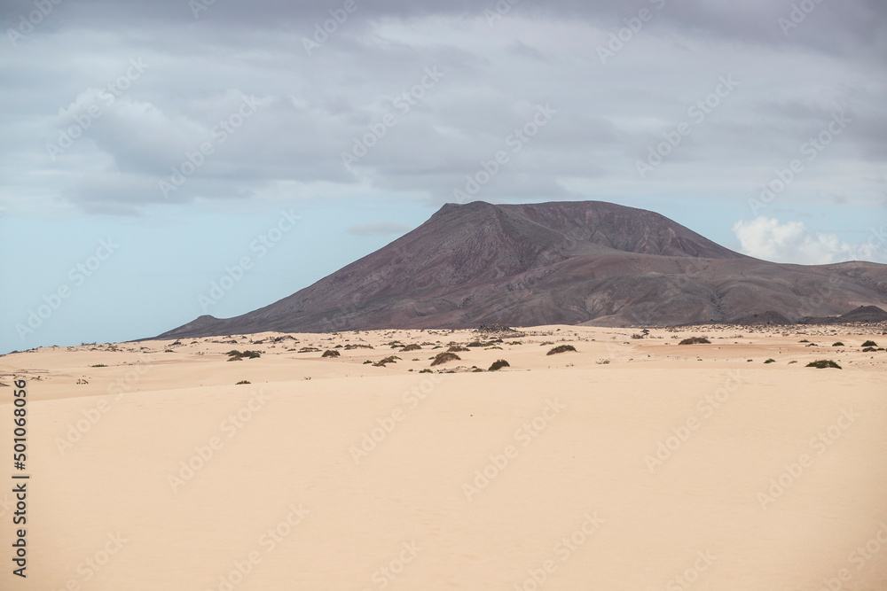 Dune of Corralejo in Fuerteventura, Spain.