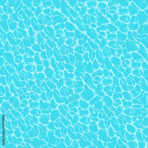 Background, the water is blue like in a pool