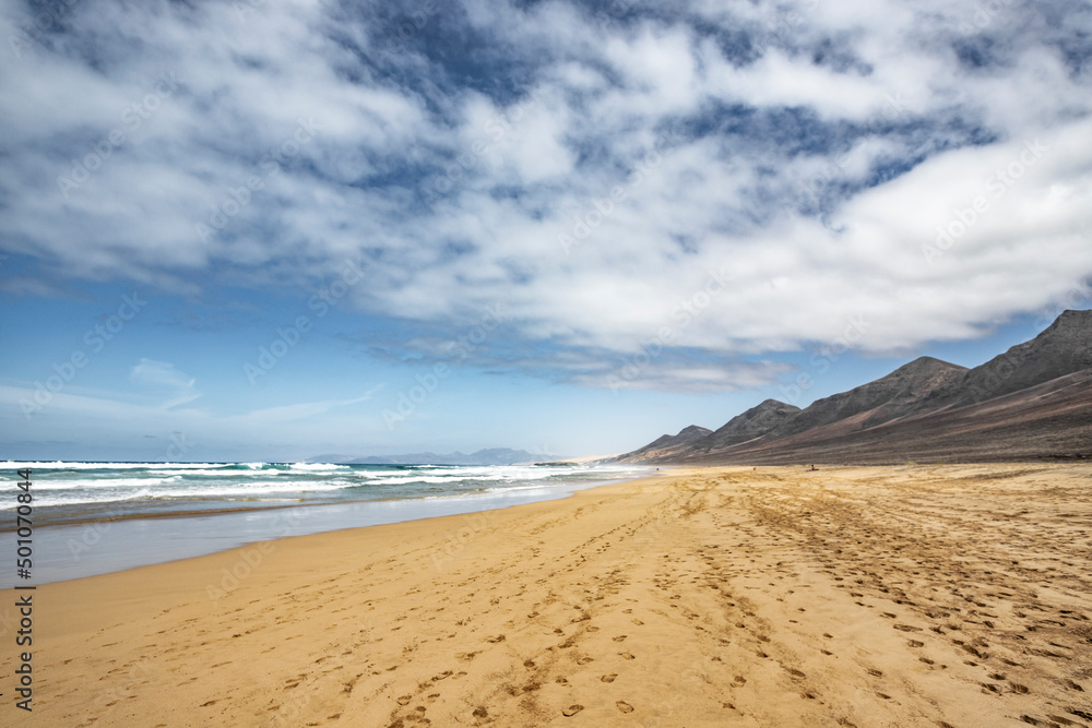 Afternoon at Cofete Beach in Fuerteventura, Spain. Afternoon at Cofete Beach in Fuerteventura, Spain.