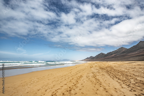 Afternoon at Cofete Beach in Fuerteventura, Spain.