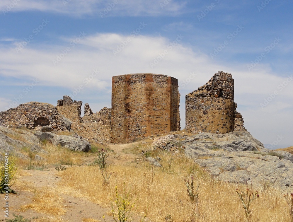 Historic castle ruin in Magacela, Extremadura - Spain