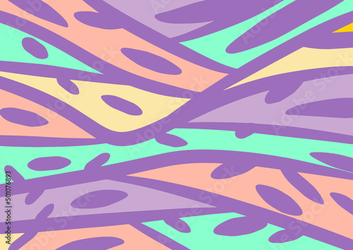 background design or backgrounds with curved lines and blobs in pastel colors © Adikris