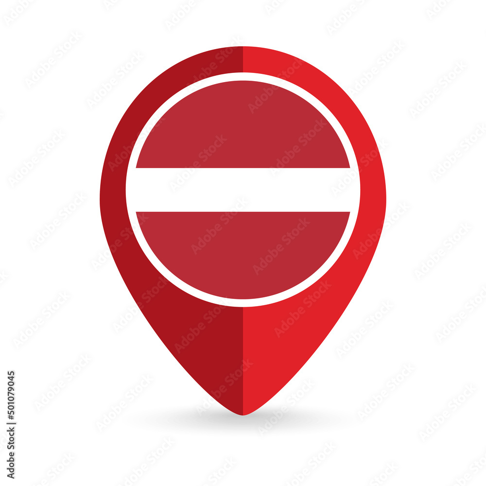 Map pointer with contry Latvia. Latvia flag. Vector illustration. Map pointer with contry Latvia. Latvia flag. Vector illustration.