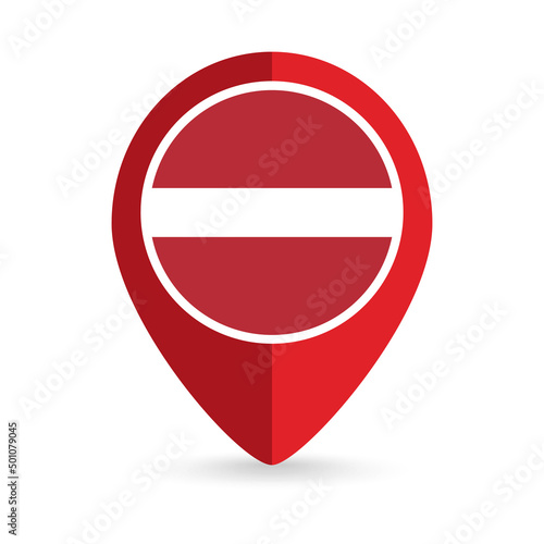 Free Download Map pointer with contry Latvia. Latvia flag. Vector illustration. - GFXLoad