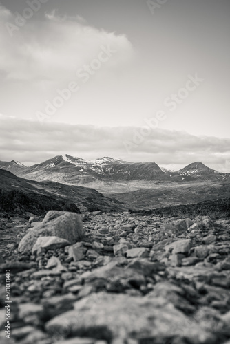 Canvas Print A landscape photograph of hiking through Glencoe in the Scottish Highlands